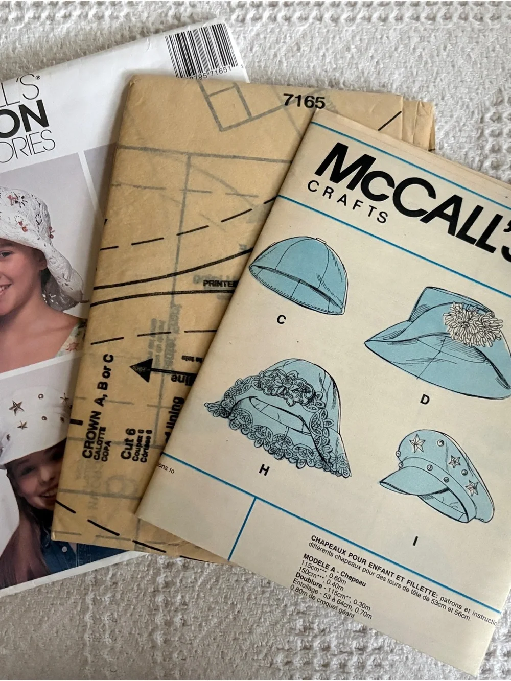 McCall’s Pattern 7165 for Children’s and Girl’s Hats